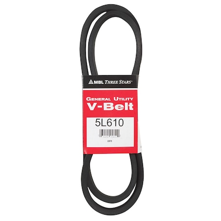 Mbl Mitsuboshi FHP General Utility V-Belt 0.63 in. W X 61 in. L For Fractional Horsepower Motors 5L610A